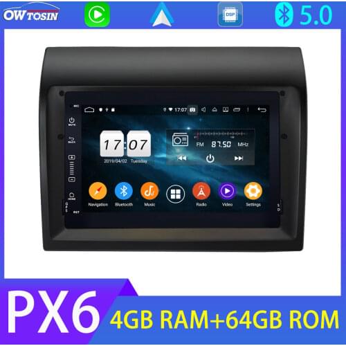 PX6 4+64G Android 10 GPS Navigation Car Multimedia Player For Fiat Ducato Citroen Peugeot Bluetooth 5.0 Tethering 4G LTE Radio