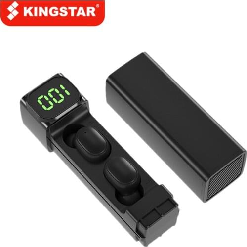 KINGSTAR TWS Wireless Earphone 5.0 Bilateral Stereo Headset In-Ear Sports Wireless Digital Display Bluetooth Earphone