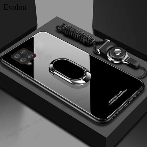 For Samsung M32 Case Magnetic Stand Holder Phone Case For Samsung Galaxy M32 5G Tempered glass Protection Back Cover