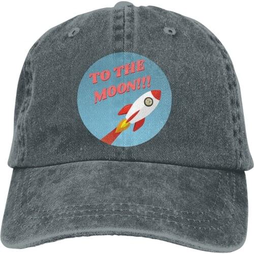Dogecoin To The Moon!!! The Baseball Cap Peaked capt Sport Unisex Outdoor Custom Dogecoin Funny Bitcoin Hats