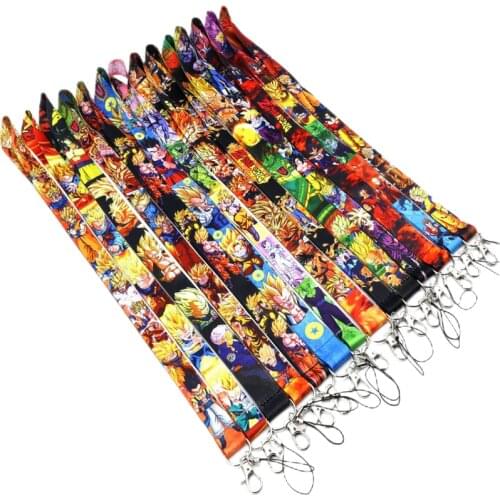 Dragon Ball Z Phone Lanyard Cartoon Keys Vegeta Beerus ID Cards Cell Phone Neck Strap Son Goku Action Figure Toy for kids