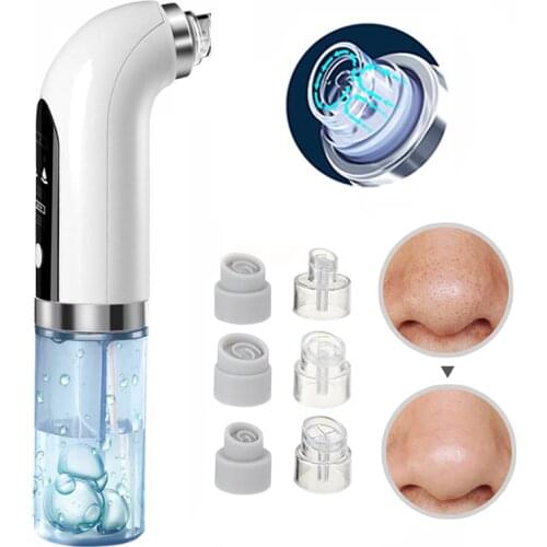 Electric Small Bubble Blackhead Remover USB Rechargeable Water Cycle Pore Acne Pimple Removal Vacuum Suction Face Pore Cleaner