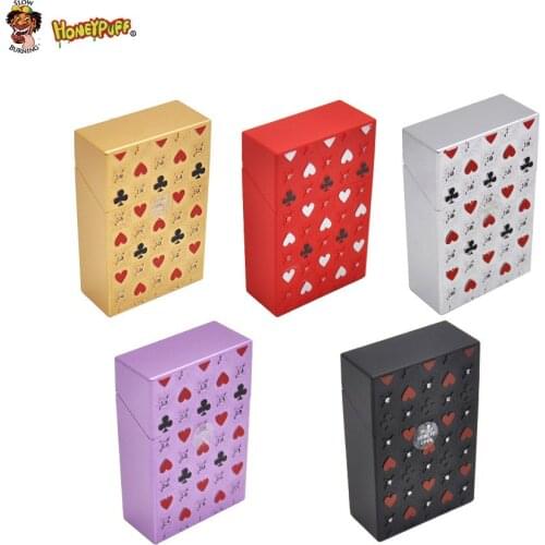 HONEYPUFF Plastic Cigarette Storage Case Portable Regular Cigarettes Organizer Boxes High Quality Hard Plastic Tobacco Box