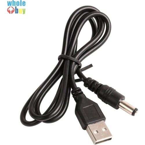 80cm USB to DC 5.5 * 2.1mm Copper Core Power Cord Cable Wire USB to DC5.5 DC Electronic Data Line 300pcs/lot