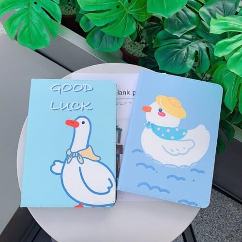 Good Luck Effort Struggle Swimming Duck Soft Tablet Protective Case For iPad Air 1 2 3 Mini 4 5 Pro 2017 2018 2019 2020 Cover