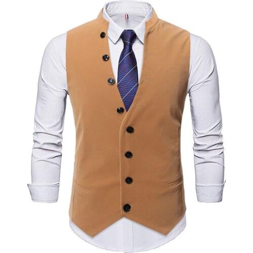 2020 New Designs Farm Wedding Brown Velvet Vests Custom Made Groom Vest Slim Fit Mens Suit Vest Wedding Waistcoat for Men