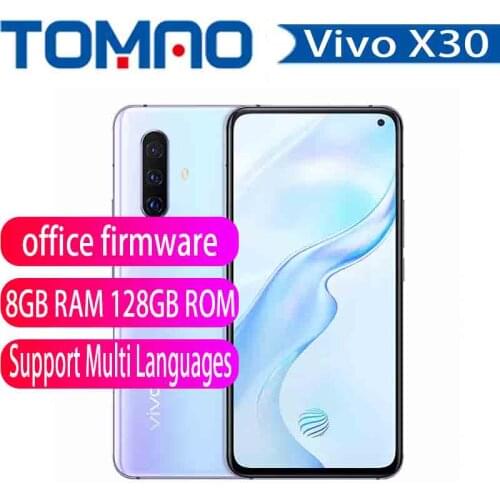 Original Vivo X30 5G Mobile Phone Exynos 980 Android 9.0 6.44" 2400x1080 8G 128G 64.0MP 20x Zoom Face ID Fingerprint SmartPhone
