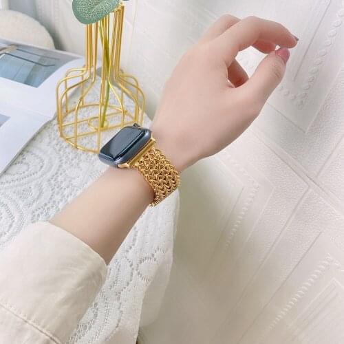 Excellent Braided Mesh Wristband for Apple Watch Band Series SE6 5 4 3 2 1 for iWatch Strap Replacement Correa 38/42mm 40mm 44mm