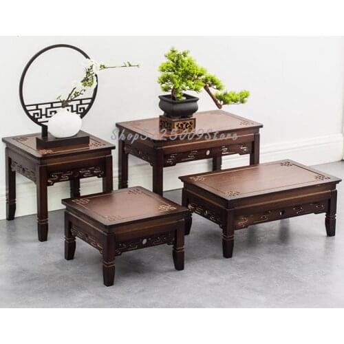 Flower stand shelf flower pot stand Chinese style living room floor type green radish flower shelf Chlorophytum stand antique fl