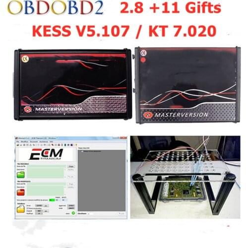 Online EU KESS V5.017 KESS 5.017 No Token 4 Led V7.020 BDM Frame OBD2 Manager Tuning K-T 7.020 ECU Programmer