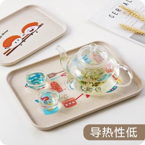 Rectangular Serving Tray Nordic Tea Cup Dish Table Tray Living Room Plastic Storage Tray Minimalist Creative Breakfast Tray