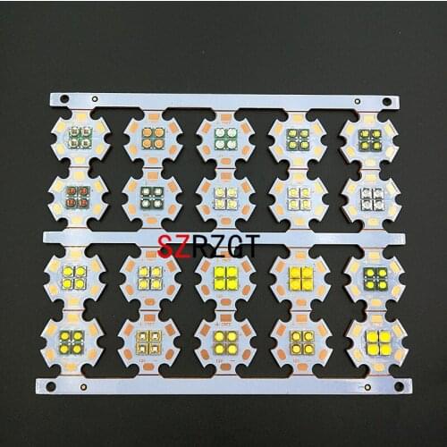 2pcs Cree XPE XP-E 4Chips 10W 6V/12V LED Emitter White Red Green Blue Yellow LED with 20MM PCB