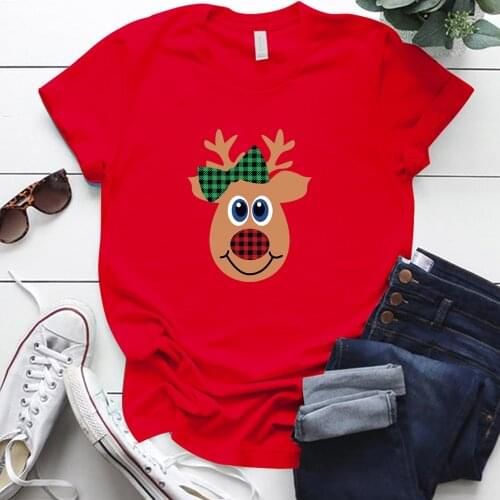 Funny Cute EIK Printing Graphic T Shirts Holiday Short Sleeve O Neck Woman Tshirts Plus Size S-5xl Kawaii Tops Mujer Camisetas