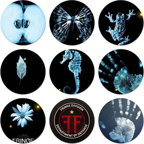 58mm Fringe TV show Icons Pins Badge Decoration Brooches Metal Badges For Clothes Backpack Decoration