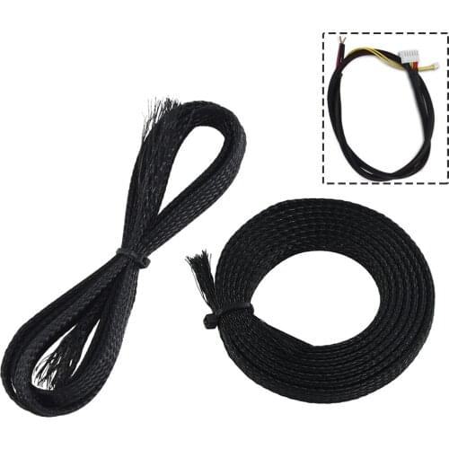 1M 3D Printer Parts Insulated Braid Sleeving 8mm Tight PET Wire Cable Gland Protection Cable Sleeve Black