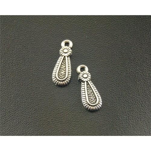 10pcs Silver Color Drop Charm Pendant DIY Necklace Charm DIY Jewelry Findings Accessories 5x18mm A1553