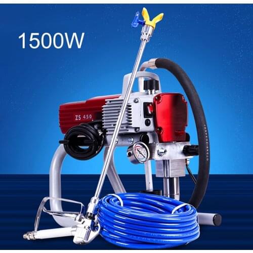 1500W High-Pressure Airless Spraying Machine Professional Airless Spray Gun Airless Paint Sprayer 450 Painting Machine Tool 220V