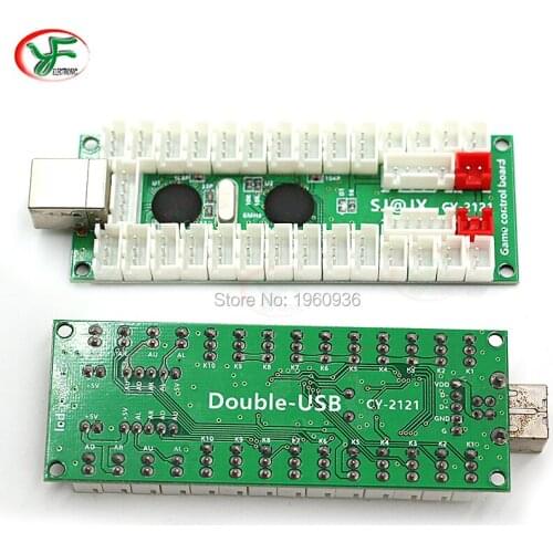 2 Players Zero Delay Arcade USB board 5V LED Button Controller USB To PC MAME Raspberry Pi 1 2 3 Arcade Joystick DIY With Cable