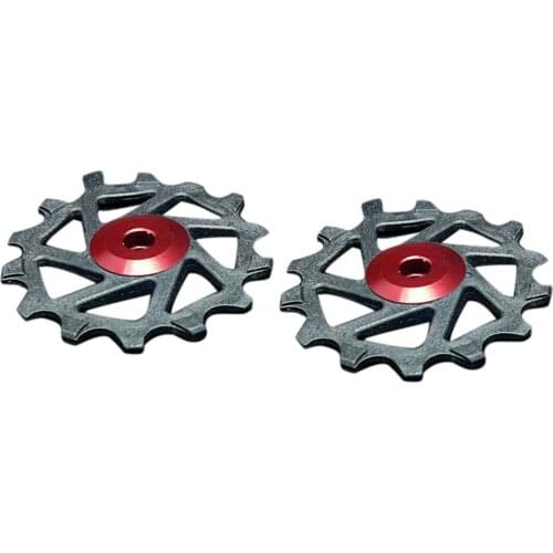 2Pcs 14T Bike Rear Derailleur Pulley Ceramic Bearing Resin Jockey Wheel Pulleys Guide Roller for Shimano X-TR SRAM XX1