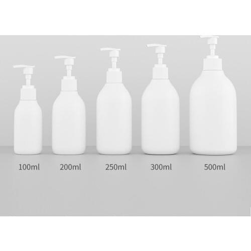 200ML 250ML 300ML X 20 White Plastic PE Bottles With Lotion Pump Container For Liquid Soap Shower Gel Empty Shampoo Bottles