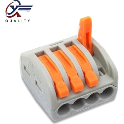 30/50/100 PCS/lot Pin-214 222-214 mini fast wire Connectors Universal Compact Wiring Connector push-in Terminal Block