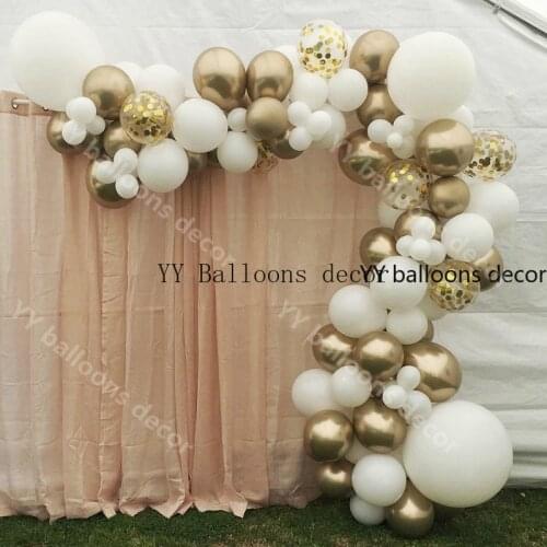 70pcs Balloon Garland Arch Kit White Gold Confetti Balloons Balloons for Party Baby Shower Wedding Suppies.Indoor Outdoor Decor
