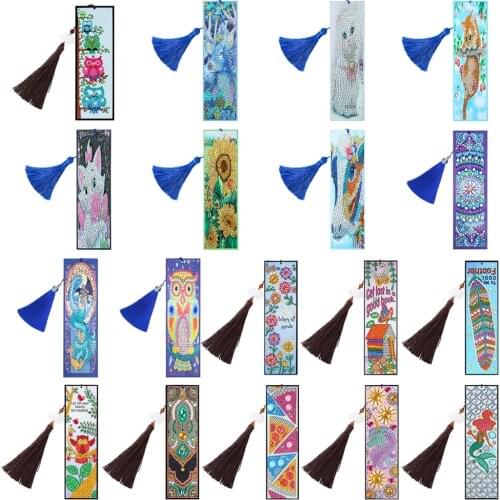 Diamond Painting Bookmark Diamond Art Bookmarks Cross Stitch Embroidery Kit Special Shaped Drill for Adults DIY Art Craft Home
