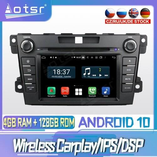 Android 10 PX6 128G For MAZDA CX-7 2012 2013 Carplay DVD GPS Navigation Auto Radio Stereo Video Multimedia Player HeadUnit 2din
