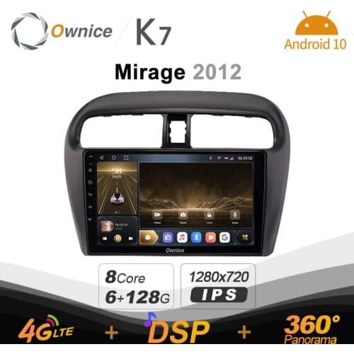 Ownice K7 2din Car Radio Android 10.0 Multimedia Video Player for Mitsubishi Mirage 2012 Auto Audio GPS Navigation 4G 5G WiFi