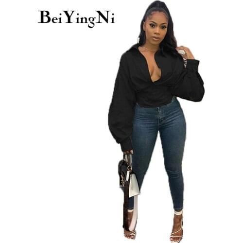 Женские рубашки оверсайз BEIYINGNI China At AliExpress