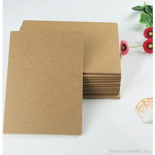 Brown kraft cover stitching notepad school exercise soft daily notebook with line soft copybook vintage notepads for office and