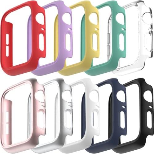 Protective Cover for Apple Watch 38mm 42mm 40mm 44mm , Hard PC Bumper Matte Case Frame Compatible for iWatch SE 6 5 4 3 2 1
