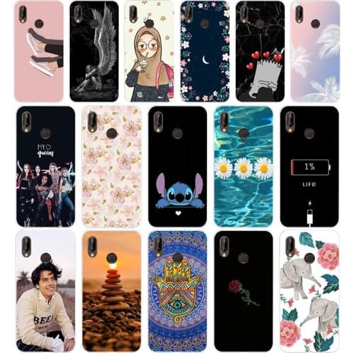 J Huawei P20 Lite Case 5.84inch Huawei P20 Lite Soft Rubber TPU Silicone Back Phone Case For Huawei P20 Lite Cover Bag Cases