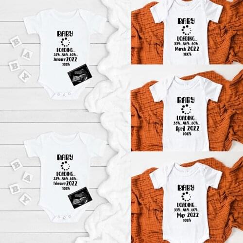 Baby Announcement Baby Loading 2022 Baby Bodysuit Due Date Custom Bodysuit Pregnancy Announcement Gift Pregnancy Reveal Clothes