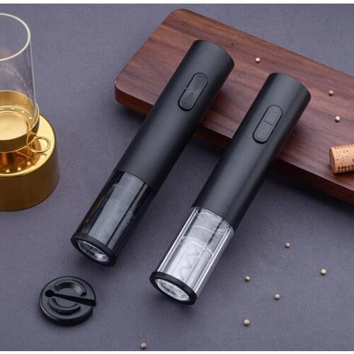 Electric Wine Bottle Opener Kitchen Accessories Battery Powered One Touch Automatic Red Wine Corkscrew with Foil Cutter Bar Tool