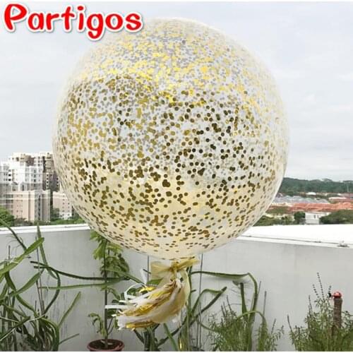 36inch Giant Clear Balloons 10g Colorful Confetti Globos Wedding Decoration Birthday Party Transparent Confetti Supplies