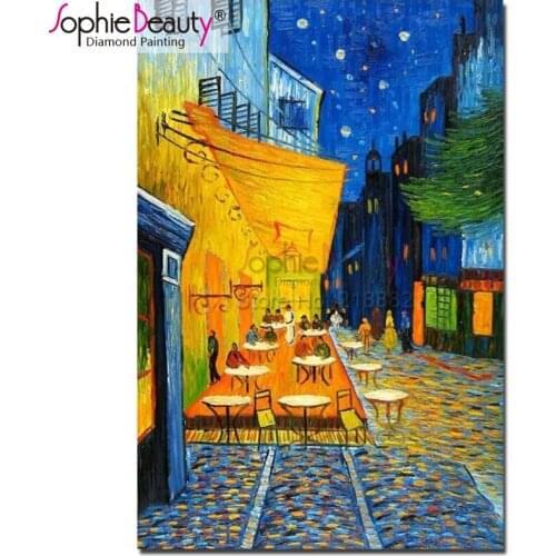 Sophie Beauty New diy diamond painting full cross stitch rhinestone embroidery handcraft mosaic Night town home decoration C618