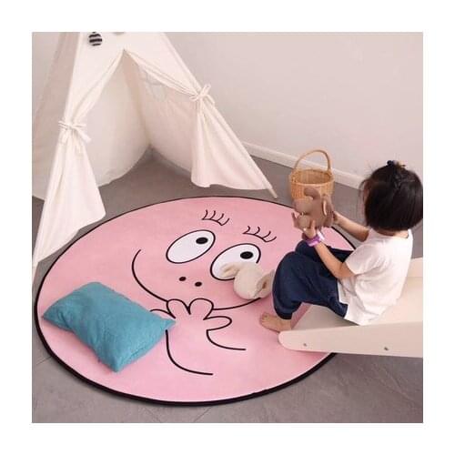 Nordic Style Carpet Home Round Slow Rebound Mat Children Tatami Baby Crawling Living Room Bedroom Machine Washable