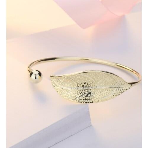 Sweet literary elegance small fresh leaves open bracelet fashion branch bracelet jewelry