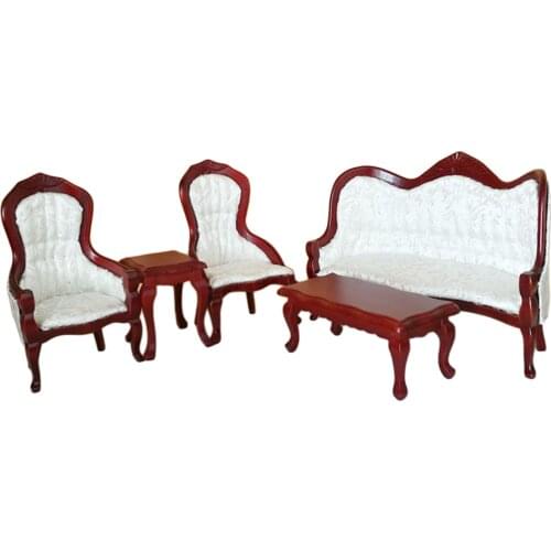 1/12 Scale Wooden Dollhouse Miniature Living Room Set Photo Props Playset Toy Life Scene Decoration Crafts Ornament Accs