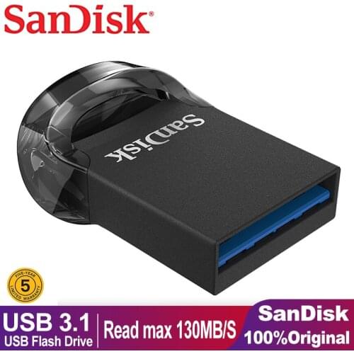 Mini Protected USB Flash Drive Car 128 64 256 GB Pen Drive Memory Stick Original Sandisk Ultra Fit USB 3.1 U Drive With Password