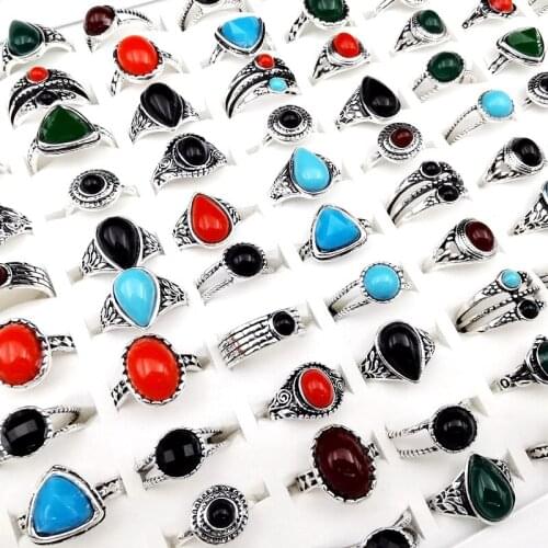 MixMax 10 Pieces Women Ring Bohemia Style Fashion Finger Rings Party Gifts Beautiful Popular Jewelry