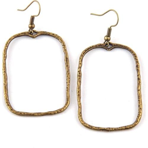 Fashion Rectangle Drop Pendant Earring For Women