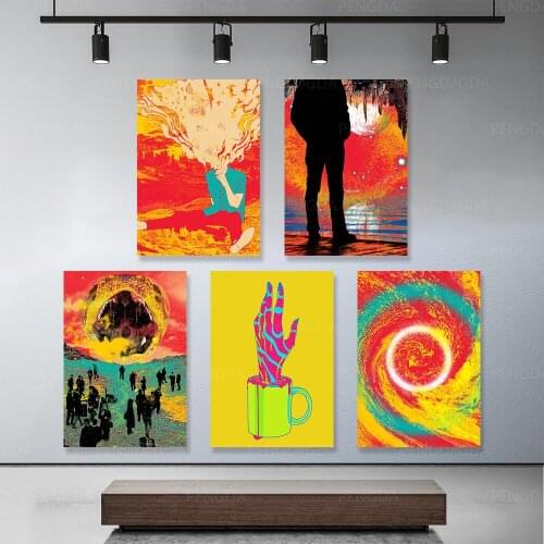 HD Prints Modular Poster Woman Hand Graffiti Colorful Artwork Canvas Painting Framework Pictures for Living Room Wall Home Decor