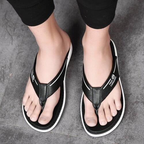 Sandalia Hombre Cuero Genuino Sandalias Playa Hombre Flip Flops Soft Leather For Men Bulk Man De Verano Para Slapi Sandals-men