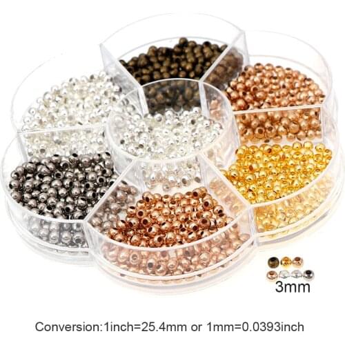 5 Colors/Set / Diy Iron Bead Set For DIY Jewelry Accessories Finding Making Necklaces Bracelets Handicrafts Supplies