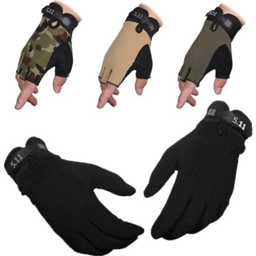 Mens Women Lightweight Summer Breathable Tactical Gloves Riding Non-slip Wearable Full Finger and Half Finger Gloves