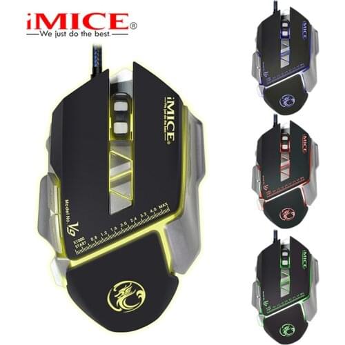 IMICE V9 Wired Gaming Mouse USB Optical Mouse 7 Button Computer Pc Mouse for CS DOTA LOL Gamer Professional Gaming Mice 4000DPI