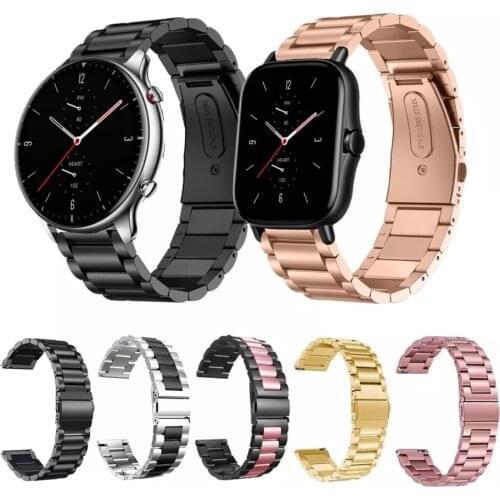 20mm Watch Band For Huami Amazfit GTS 2 /mini Bip Lite GTR 42MM gts2 Strap Watchband Wristband Metal Bracelet For Haylou LS02