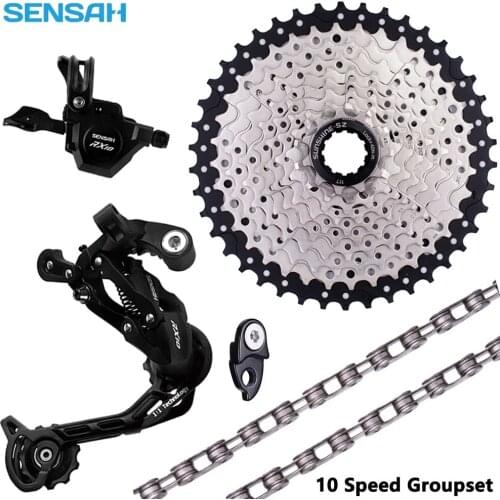 SENSAH RX10 10speed Shifter Rear Derailleur MTB 10 Speed HG Cassette 11-36T 40T 42T 1X10 Groupset for m610 m670 x5 x7 Bike parts